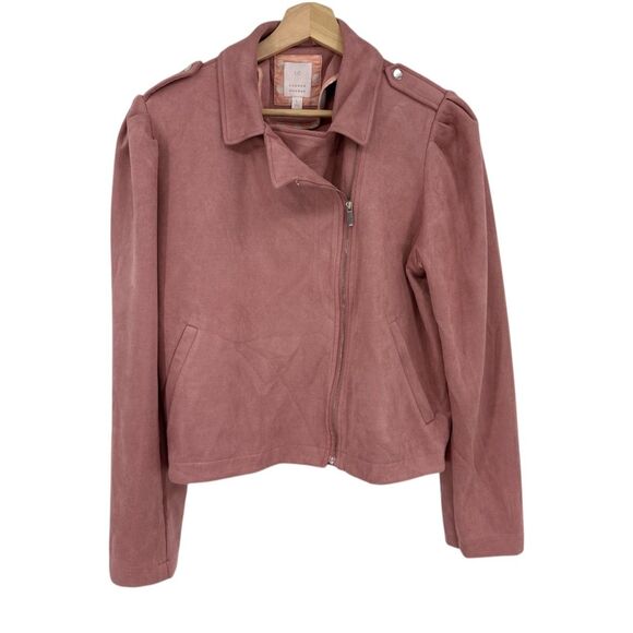 LC Lauren Conrad Dusty Rose Leather Jacket - Picture 1 of 8